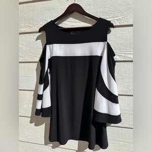 Classy Cold Shoulder Tunic Style Frank Lyman Top